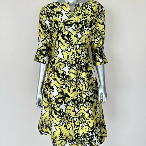 Oscar De La Renta Floral Dress size 6 US Authentic Retail 2500$ - Picture 2 of 10
